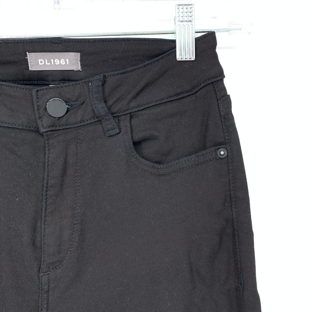 DL1961 Florence Women's Sz 25 Mid Rise Instasculpt Skinny Denim Jeans Black Hail - Picture 4 of 9